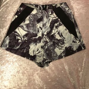 Black & white marble shorts